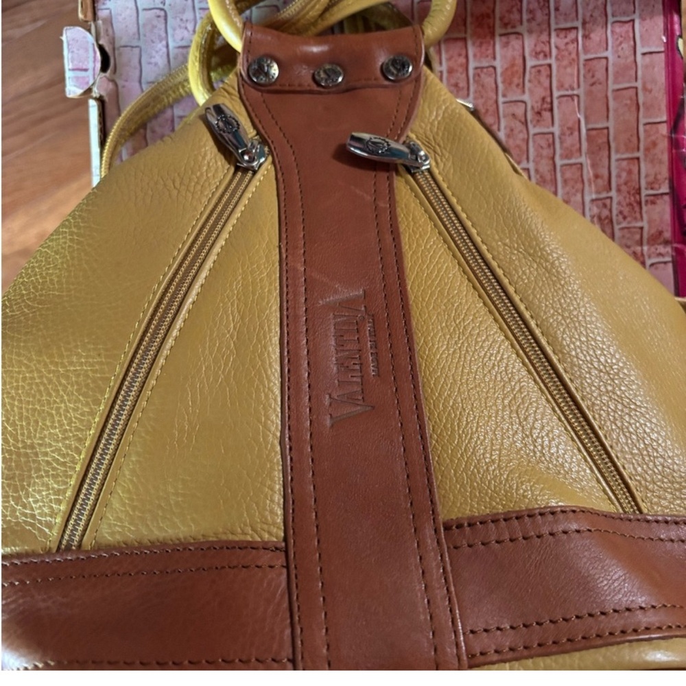 Valentina, leather backpack purse, gorgeous leather made in Italy Fall colors